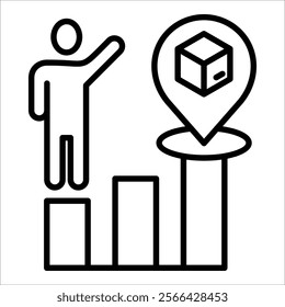 Market Positioning Icon Element For Design