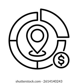 Market Positioning Icon Element for Design