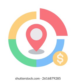 Market Positioning Icon Element for Design