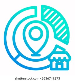 Market Positioning Icon Element For Design