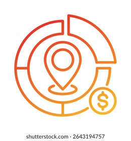 Market Positioning Icon Element for Design