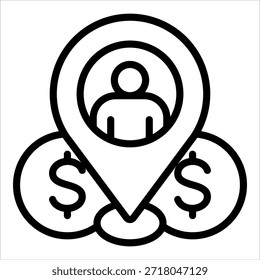Elemento de icono de posicionamiento de mercado para diseño