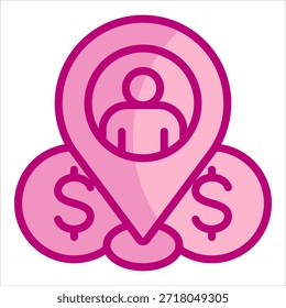 Market Positioning Icon Element For Design