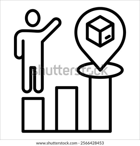 Market Positioning Icon Element For Design