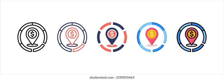 Market Positioning Multi Style Icon Set