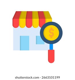 Market Potential Icon Flat Vector Illustration
