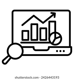 Market Potential icon line vector illustration
