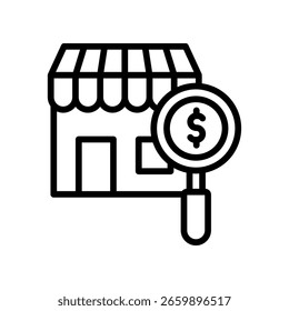 Ilustração do vetor de estrutura de tópicos de ícone potencial de mercado