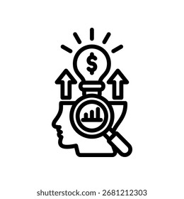 Market Potential Icon Outline Vector Illustration