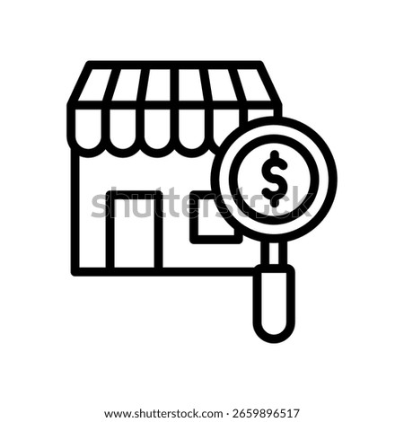 Market Potential Icon Outline Vector Illustration