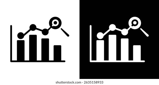 Market prediction icon concept, vector illustration