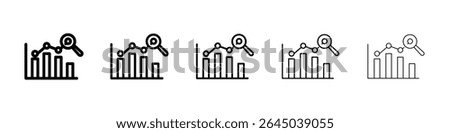 Market prediction icon filled flat sign concept for web design.