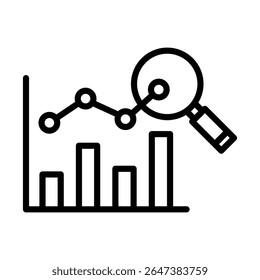 Market prediction icon outline set sign