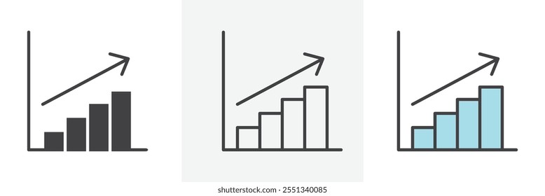 Pacote de ícones de previsão de mercado. Ilustração vetorial. EPS10