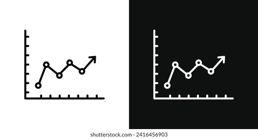 Conjunto de iconos de predicción de mercado. ilustración vectorial