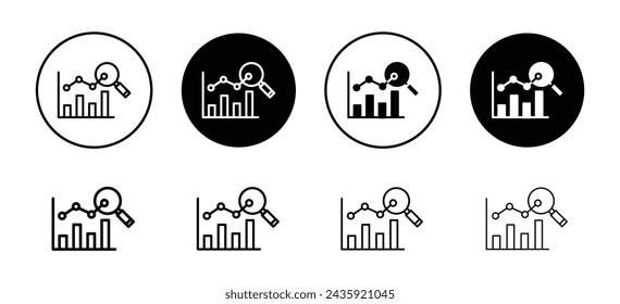 Market prediction icon vector set collection for web