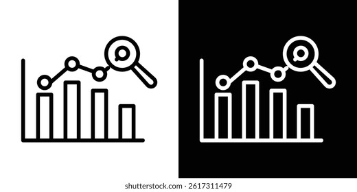 Market prediction icon vector for web and mobile app. Symbol isolated.