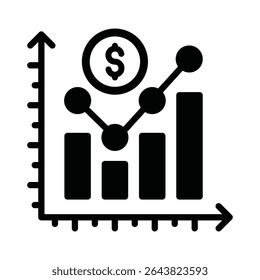 Ícone de vetor de previsão de mercado que pode facilmente modificar ou editar

