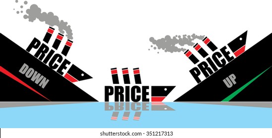 Market Price Moving Up And Down Like A Ship On The Waves