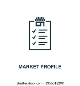 Market Profile icon. Creative element design from content icons collection. Pixel perfect Market Profile icon for web design, apps, software, print usage