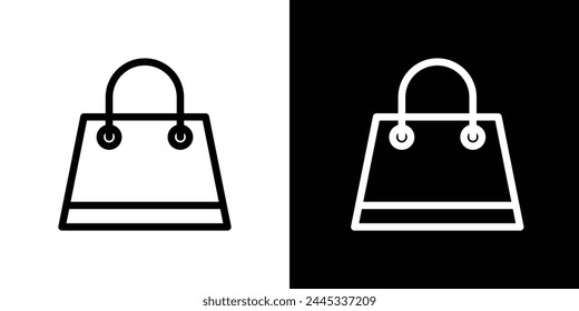 Market Purchase and Shopping Bag Icons. Retail Transaction and Consumer Gift Symbol.