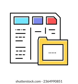 market rate infographic color icon vector. market rate infographic sign. isolated symbol illustration