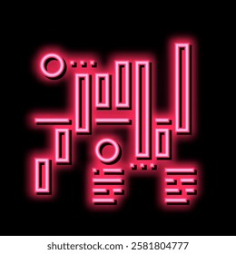 market rate infographic neon light sign vector. market rate infographic illustration
