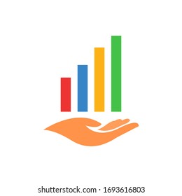 Market report logo template vector icon design