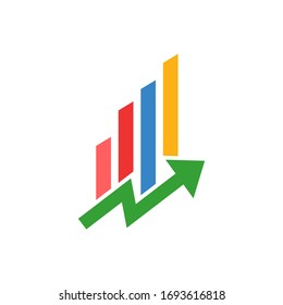 Market report logo template vector icon design