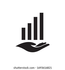 Market report logo template vector icon design