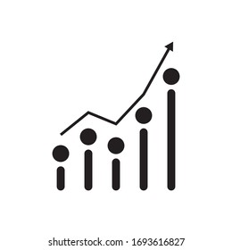 Market report logo template vector icon design