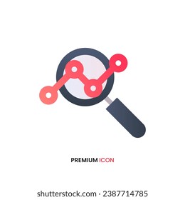 Market Research Analysis icon Modern simple flat vector illustration