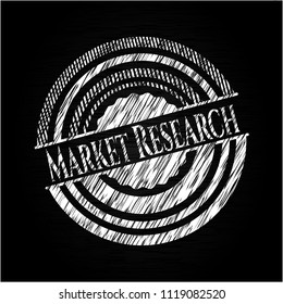 Market Research with chalkboard texture