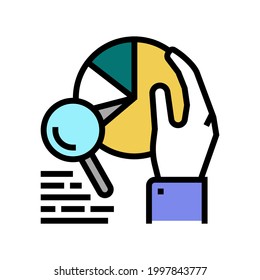 Market Research Color Icon Vector. Market Research Sign. Isolated Symbol Illustration