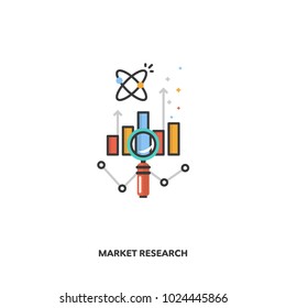 Market research concept design. Vector line design