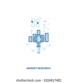 Market research concept design. Vector line design
