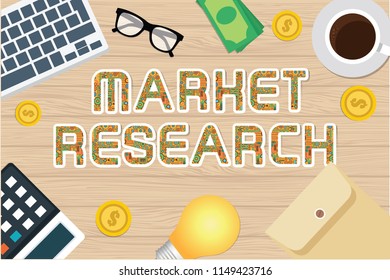 Market research concept vector design