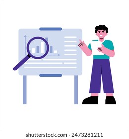 Market Research Concept. Working activity