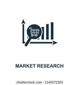 Market Research creative icon. Simple element illustration. Market Research concept symbol design from online marketing collection. For using in web design, apps, software, print