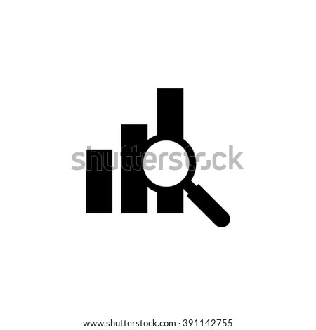 Market research flat icon isolate on white background vector illustration eps 10