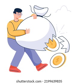 A market research flat illustration design 
