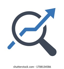 Market research flat vector icon