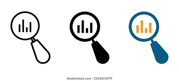 Market research flat vector icon designs. Market research icon