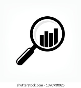 Market Research Icon. Business Strategy Symbol - Vector, Sign for Design, Presentation, Website or Apps Elements.