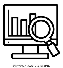 Market Research Icon Element For Design