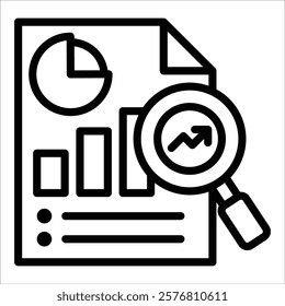 Market Research Icon Element For Design
