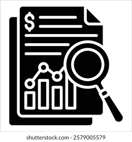 Market Research Icon Element For Design