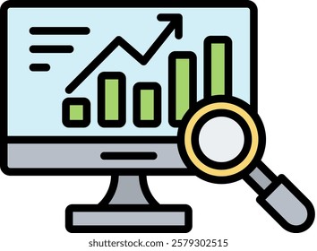 Market Research Icon Element For Design