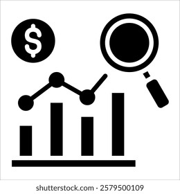 Market Research Icon Element For Design