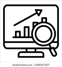 Market Research Icon Element For Design